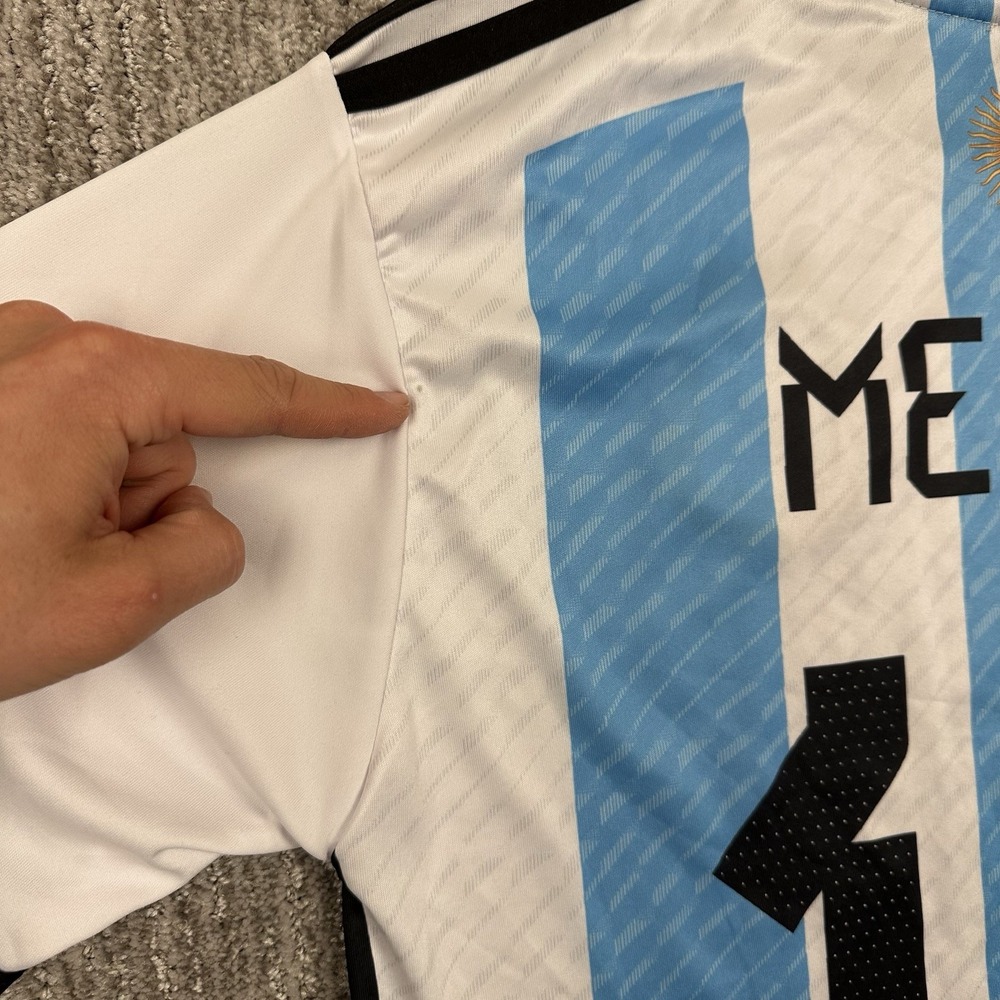 Adidas Argentina Messi #10 Soccer Jersey Mens S Home Blue White 2022 Football - Picture 5 of 8